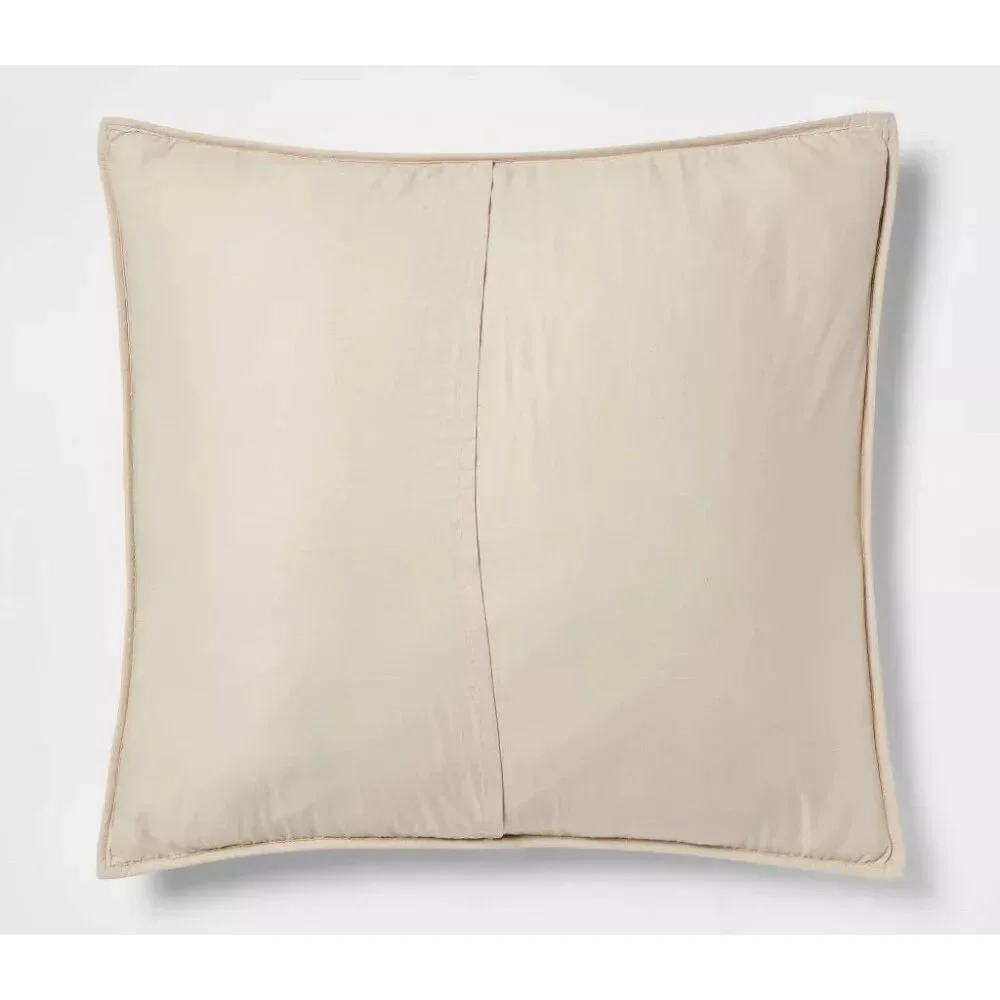 Threshold Light Khaki Diamond Stitch Linen & Cotton Quilted 26
